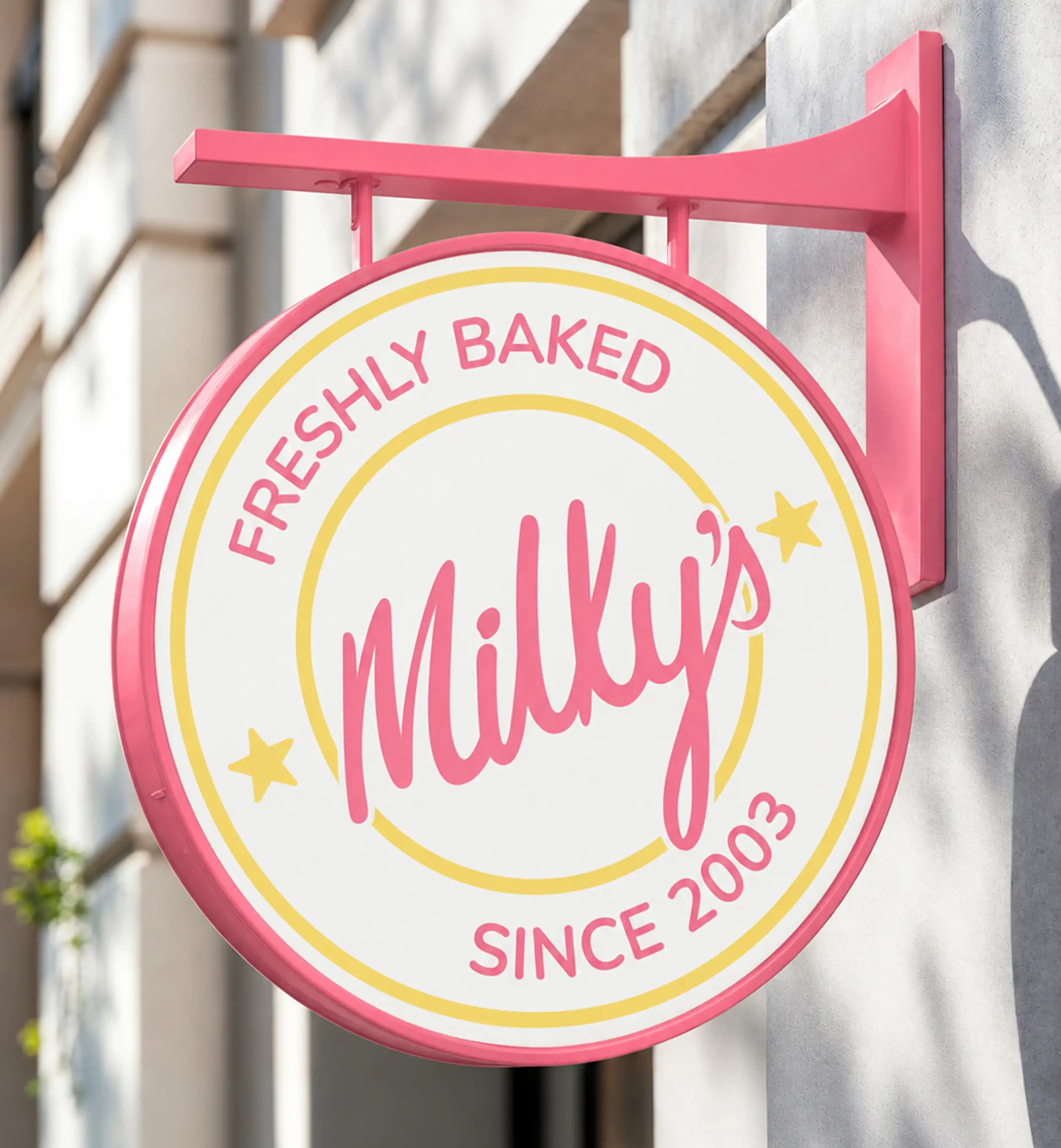 Milky's Round Sign
