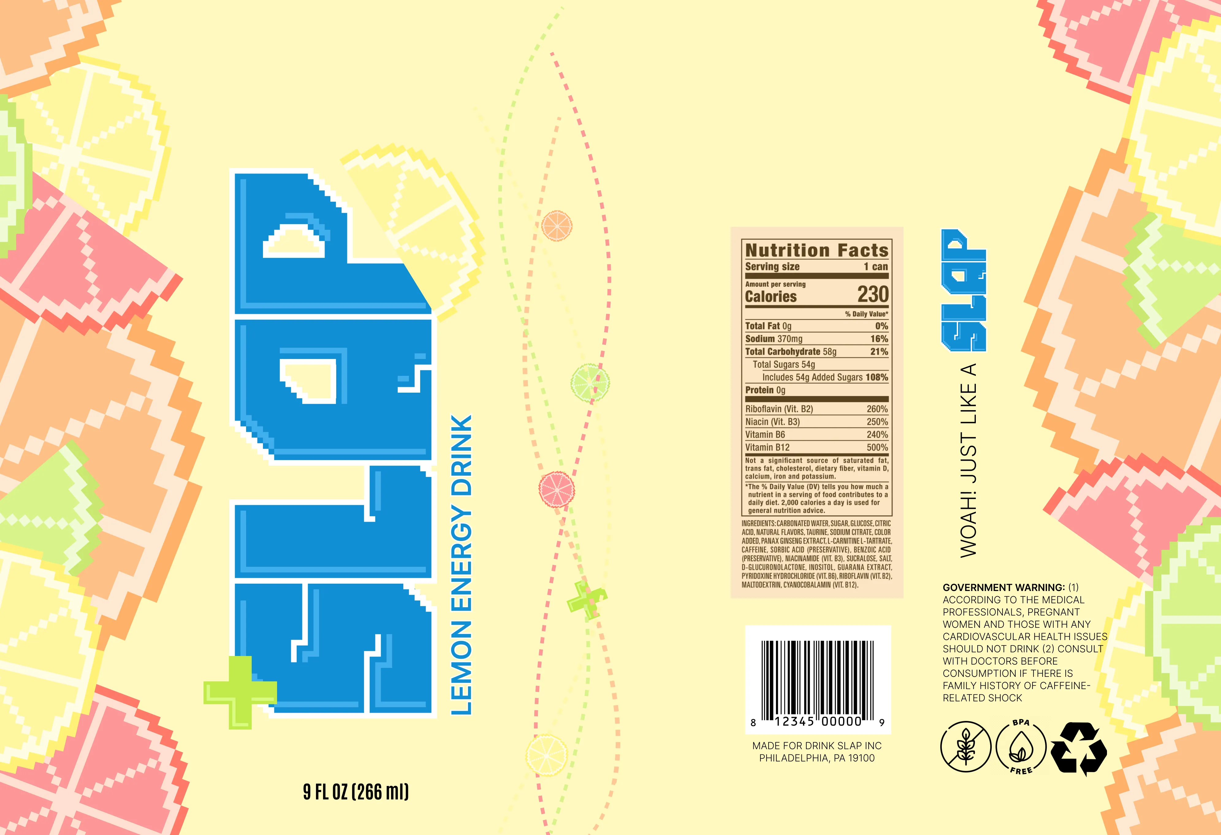 Slap Flat Lemon Can Design