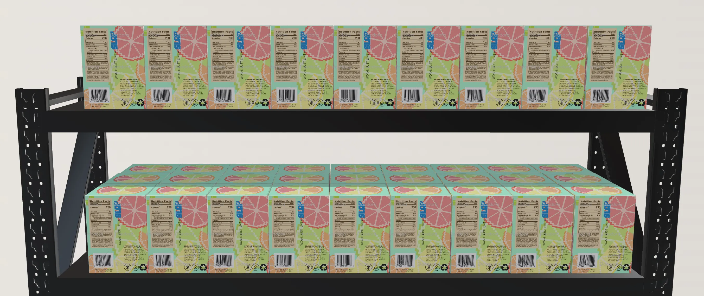 Slap Pack On Shelf Back View