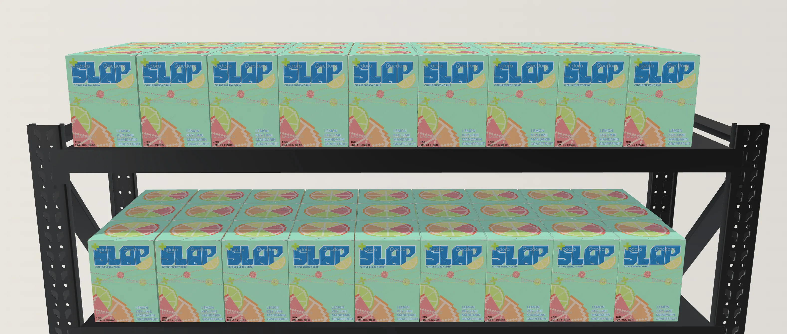 Slap Pack On Shelf Front View
